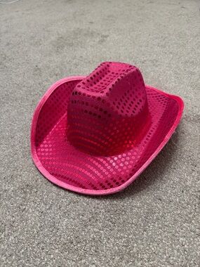 Kids Pink Sequin Cowboy Hat